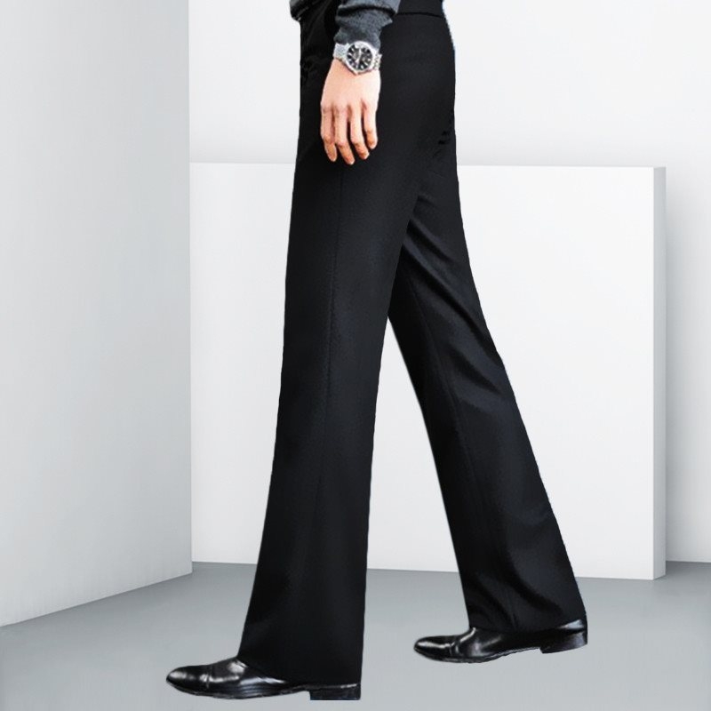 Ανδρικοί παντελόνες από λινό, ίσιο κόψιμο, επιχειρηματικό στυλ, χωρίς σιδέρωμα, διακοσμητικές ραφές quilt