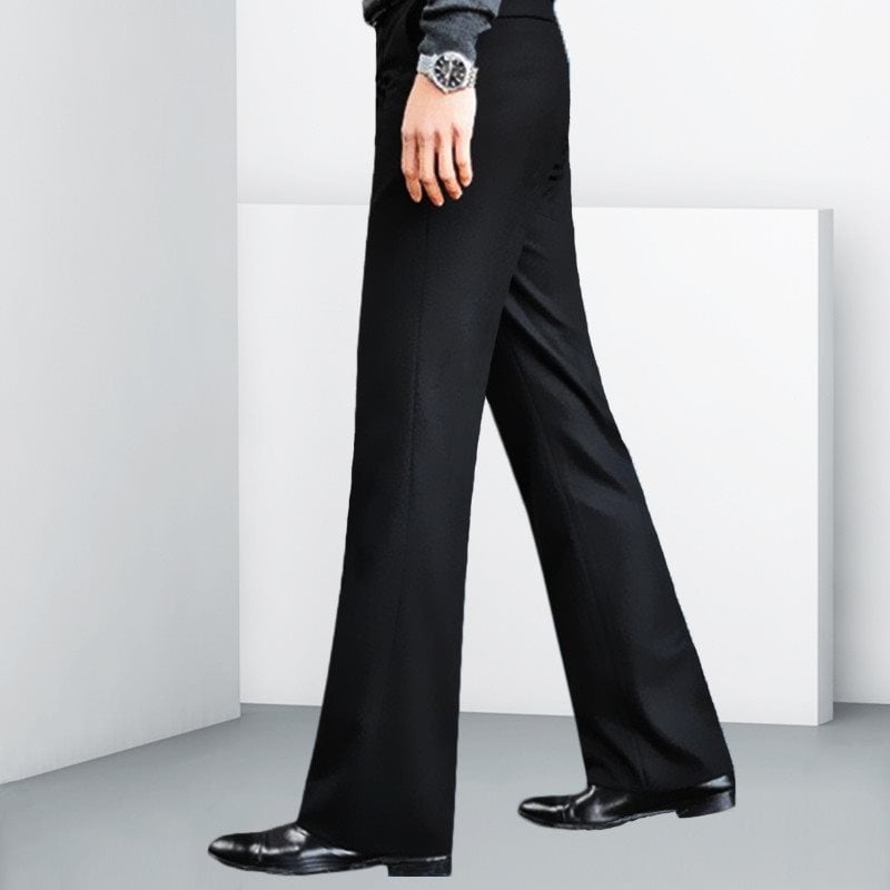 Ανδρικοί παντελόνες από λινό, ίσιο κόψιμο, επιχειρηματικό στυλ, χωρίς σιδέρωμα, διακοσμητικές ραφές quilt