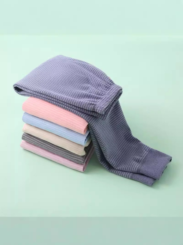 Dječje prugaste dvostruko četkane termalne hlače, srednjeg struka, za jesen i zimu, unisex, uzrast 3–8 godina