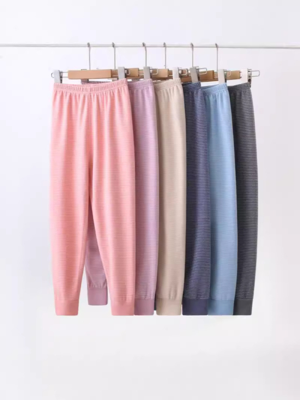 Dječje prugaste dvostruko četkane termalne hlače, srednjeg struka, za jesen i zimu, unisex, uzrast 3–8 godina