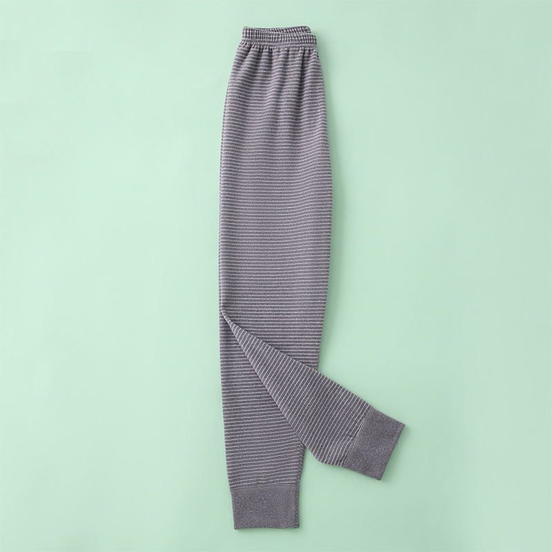 Dječje prugaste dvostruko četkane termalne hlače, srednjeg struka, za jesen i zimu, unisex, uzrast 3–8 godina