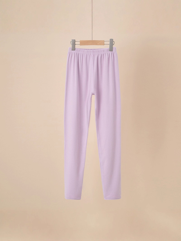 Gyerekeknek készült őszi termo nadrág Warm Ginger Velvet anyagból, középmagasságú derékkal, 8 éves vagy idősebb gyermekeknek