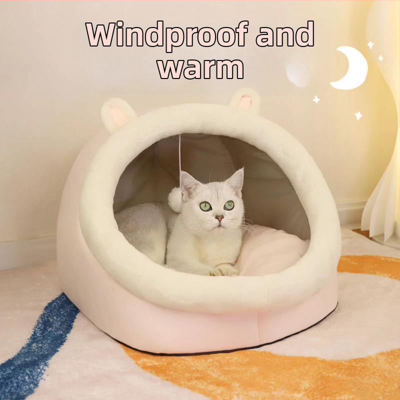 Mačacie hniezdo – PP bavlna, pôvod Jiangsu, pre mačky, čiastočne uzavretá teplá skrýša