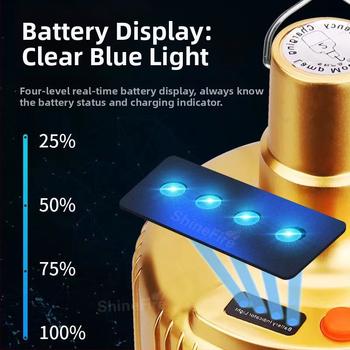 Φανάρι εξωτερικού χώρου για κατασκευές, επαναφορτιζόμενο, αδιάβροχο, ασύρματο έκτακτης ανάγκης φωτισμού