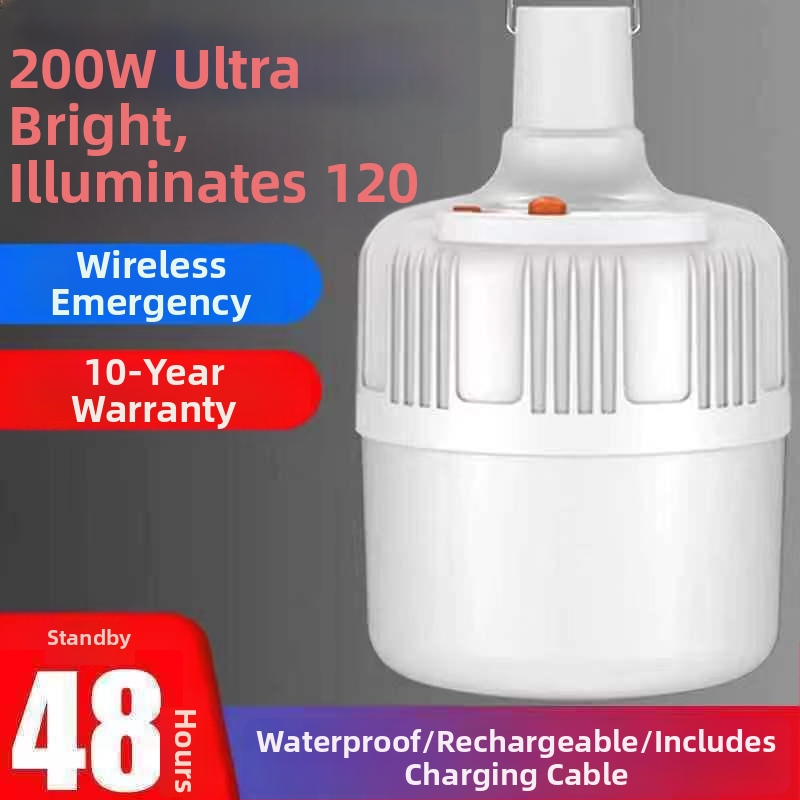 Φανάρι εξωτερικού χώρου για κατασκευές, επαναφορτιζόμενο, αδιάβροχο, ασύρματο έκτακτης ανάγκης φωτισμού