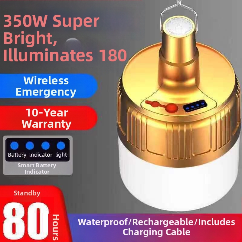 Φανάρι εξωτερικού χώρου για κατασκευές, επαναφορτιζόμενο, αδιάβροχο, ασύρματο έκτακτης ανάγκης φωτισμού