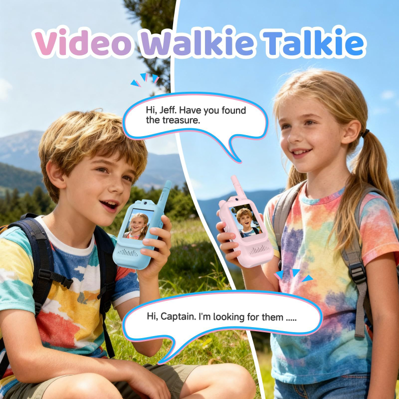 Dječji Walkie Talkie s zaslonom i pozicioniranjem, domet do 1,5 km, litijska baterija 650 mAh