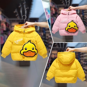 G.DUCK dječja kapuljača jakna s perjem od pačjih pera, najlonska vanjska tkanina i podstava