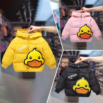 G.DUCK dječja kapuljača jakna s perjem od pačjih pera, najlonska vanjska tkanina i podstava