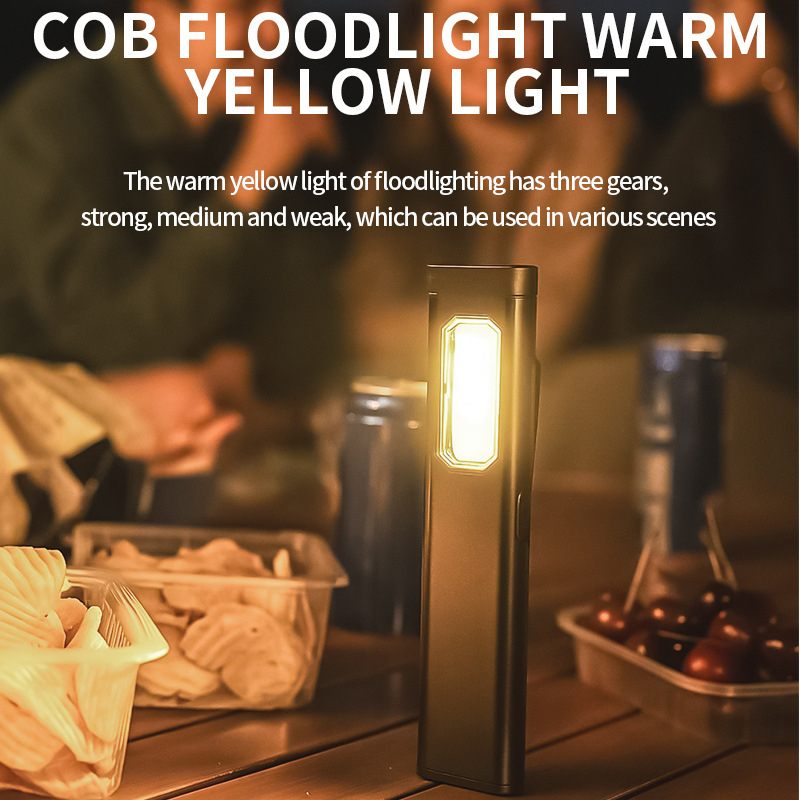 Φακός COB LED χειρός με μαγνητικό άκρο, USB φόρτιση, IPX-4, 10W, 500 lm