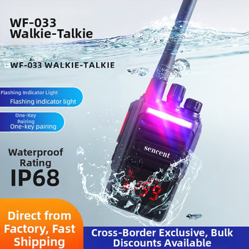 IP68 vodootporni walkie-talkie visoke snage, 12W izlazna snaga, 128 kanala, domet 10–50 km, zaslon