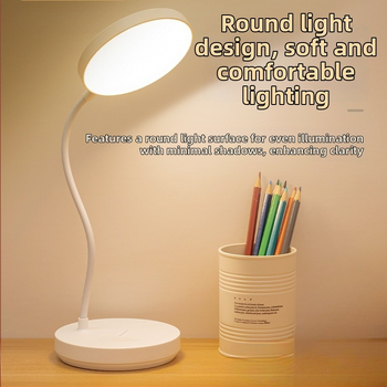 Stolna LED lampa za zaštitu očiju, punjiva i USB napajanje, pogodna za studentske domove i spavaće sobe, svjetiljka za čitanje i noćno svjetlo