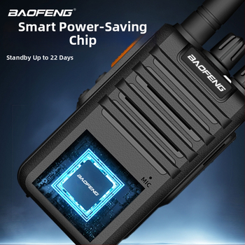 Baofeng BF-M4 prenosný rádiový vysielač, 5W, 400–470MHz, 16 kanálov, 5800mAh batéria, 22 dní pohotovostného režimu