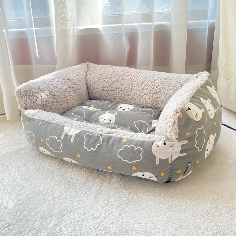 Специална котешка постелка за клетка, зимна топла платформа и котешко гнездо за сън, удебелена за зимата — плюш; Произход: Германия; Марка: Xinji; Миеща се; Монтаж: свободна инсталация