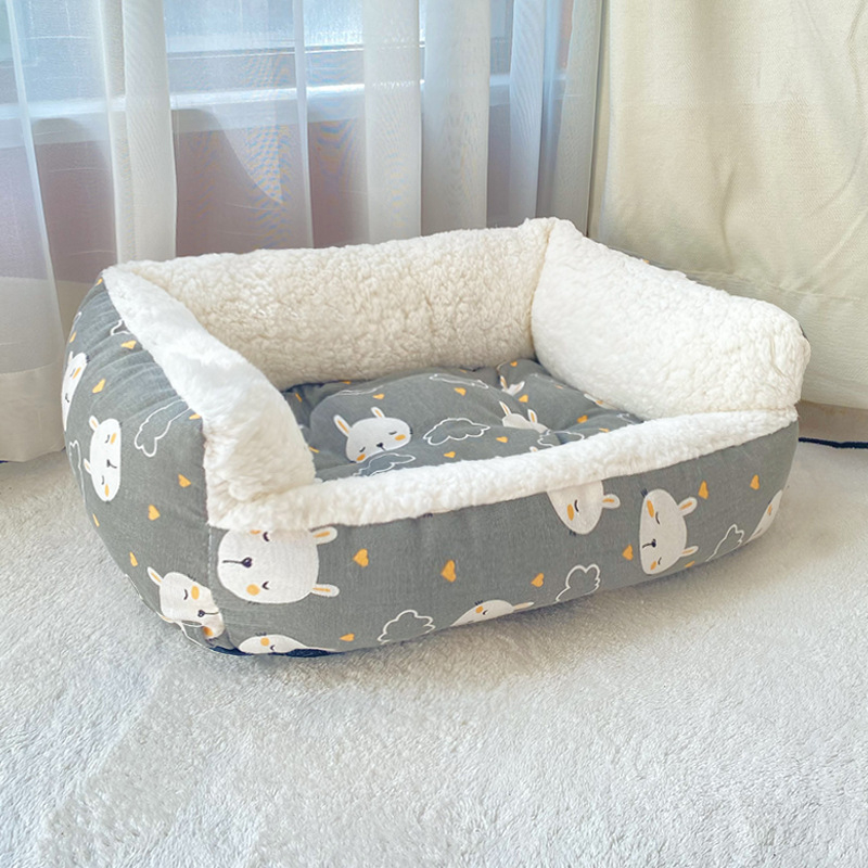 Специална котешка постелка за клетка, зимна топла платформа и котешко гнездо за сън, удебелена за зимата — плюш; Произход: Германия; Марка: Xinji; Миеща се; Монтаж: свободна инсталация