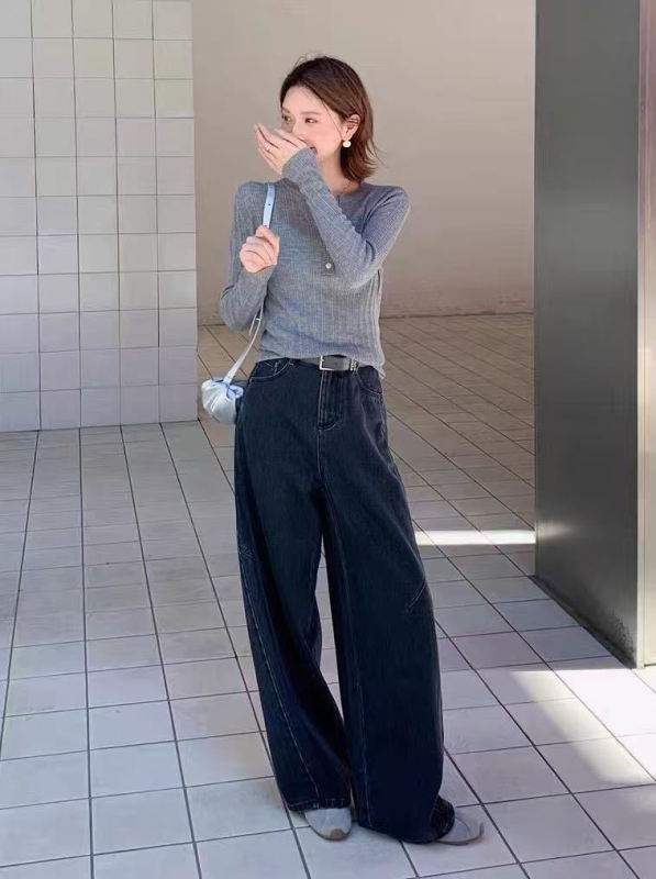 Traperice od pamuka s visokim strukom, široki kroj, debeli velur završni sloj, casual stil