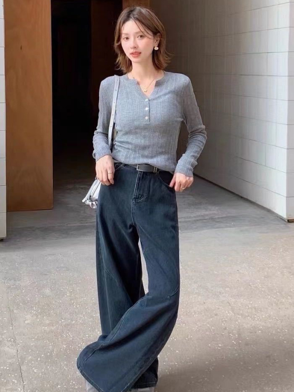 Traperice od pamuka s visokim strukom, široki kroj, debeli velur završni sloj, casual stil