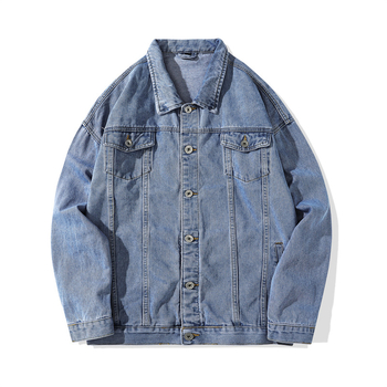 Muška denim jakna s mnogim džepovima, korejski stil, kapuljača, slobodan kroj, dugi rukavi, corduroy tkanina, proljeće 2024