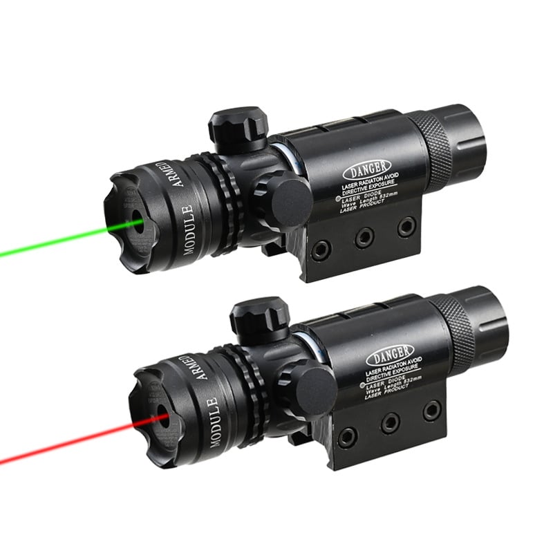 Πράσινο λέιζερ σκοπευτικό με χαμηλό προφίλ σφιγκτήρα σωλήνα, αντισεισμικό, ρύθμιση σε δύο άξονες