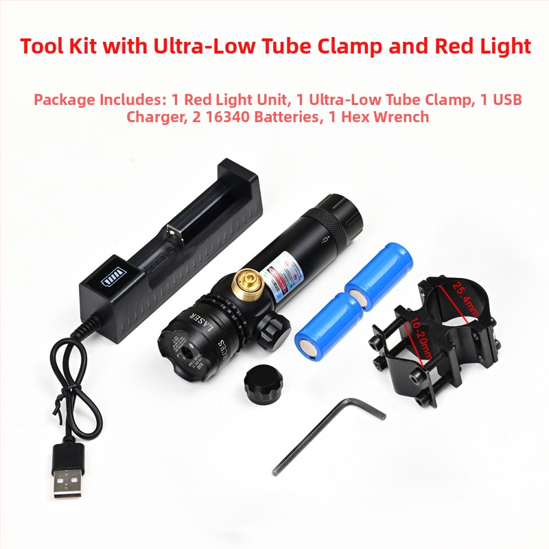 Πράσινο λέιζερ σκοπευτικό με χαμηλό προφίλ σφιγκτήρα σωλήνα, αντισεισμικό, ρύθμιση σε δύο άξονες