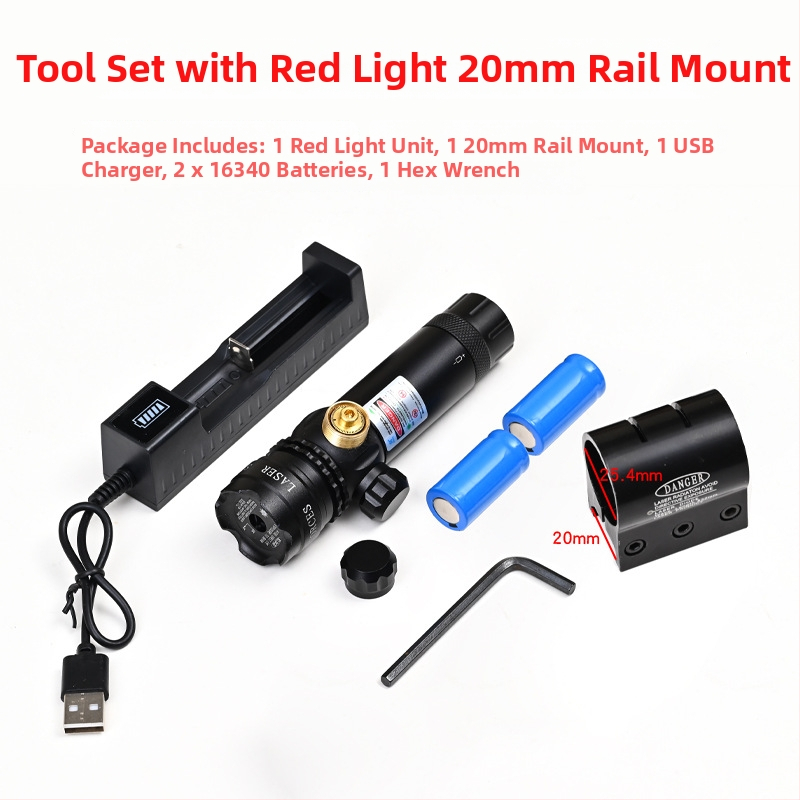 Πράσινο λέιζερ σκοπευτικό με χαμηλό προφίλ σφιγκτήρα σωλήνα, αντισεισμικό, ρύθμιση σε δύο άξονες