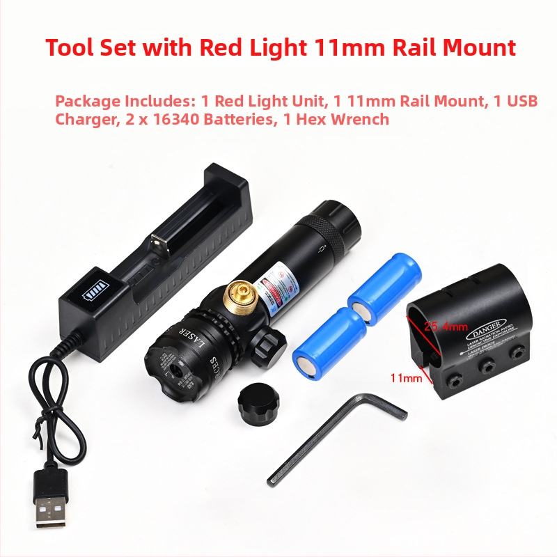 Πράσινο λέιζερ σκοπευτικό με χαμηλό προφίλ σφιγκτήρα σωλήνα, αντισεισμικό, ρύθμιση σε δύο άξονες