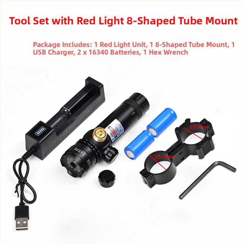 Πράσινο λέιζερ σκοπευτικό με χαμηλό προφίλ σφιγκτήρα σωλήνα, αντισεισμικό, ρύθμιση σε δύο άξονες