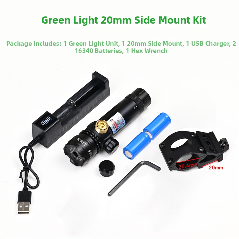 Πράσινο λέιζερ σκοπευτικό με χαμηλό προφίλ σφιγκτήρα σωλήνα, αντισεισμικό, ρύθμιση σε δύο άξονες