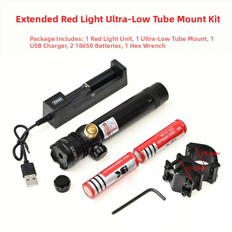 Πράσινο λέιζερ σκοπευτικό με χαμηλό προφίλ σφιγκτήρα σωλήνα, αντισεισμικό, ρύθμιση σε δύο άξονες