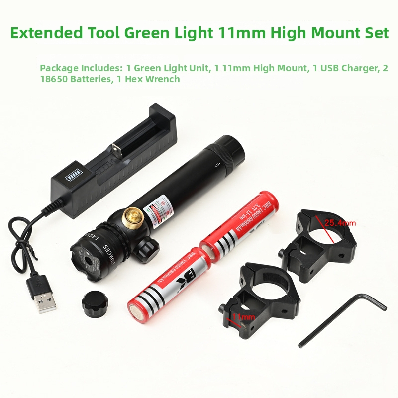 Πράσινο λέιζερ σκοπευτικό με χαμηλό προφίλ σφιγκτήρα σωλήνα, αντισεισμικό, ρύθμιση σε δύο άξονες