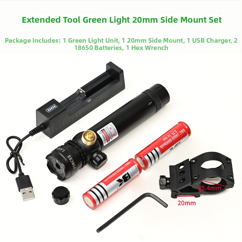 Πράσινο λέιζερ σκοπευτικό με χαμηλό προφίλ σφιγκτήρα σωλήνα, αντισεισμικό, ρύθμιση σε δύο άξονες