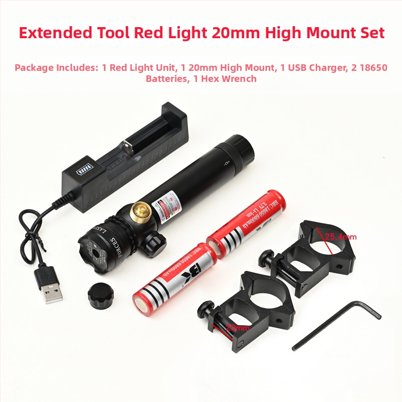 Πράσινο λέιζερ σκοπευτικό με χαμηλό προφίλ σφιγκτήρα σωλήνα, αντισεισμικό, ρύθμιση σε δύο άξονες