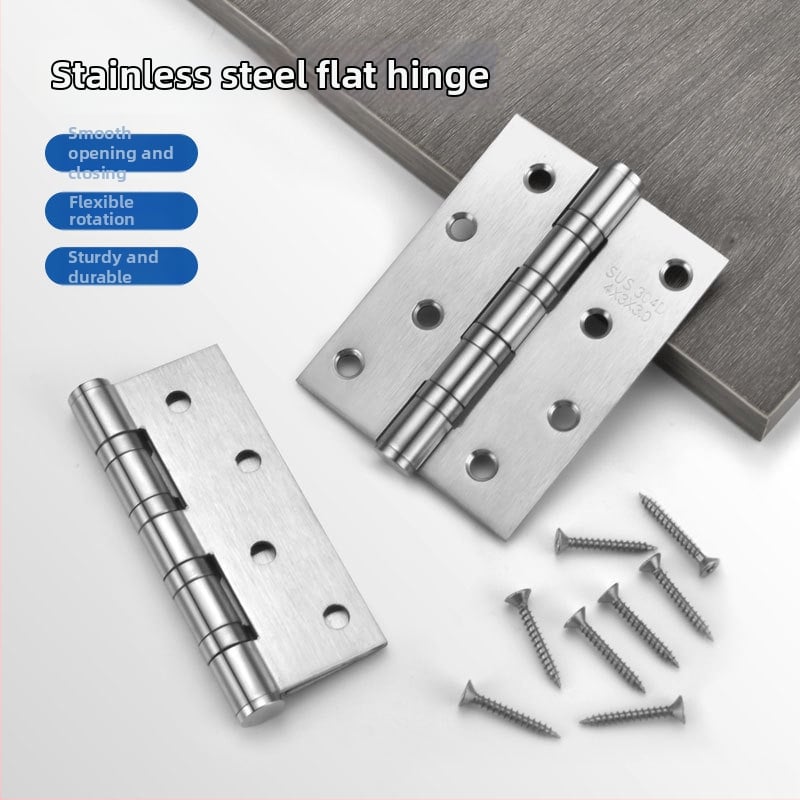 Rozsdamentes acél pánt, vastagított kivitelben, kefés felülettel, modern egyszerű stílus, szekrényekhez és belső ajtókhoz