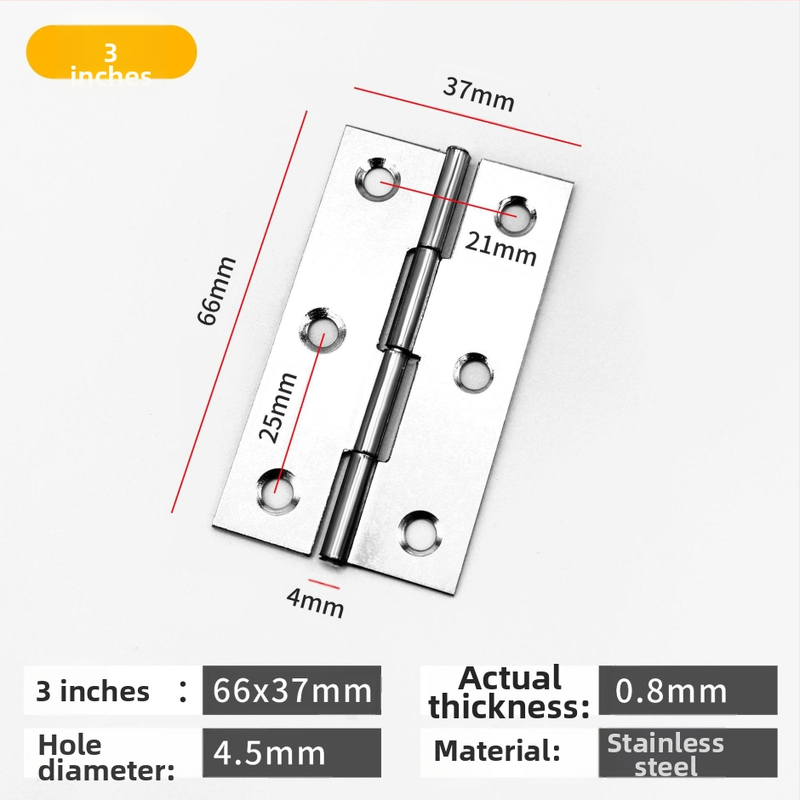 Rozsdamentes acél pánt, vastagított kivitelben, kefés felülettel, modern egyszerű stílus, szekrényekhez és belső ajtókhoz