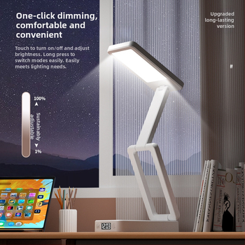 Lampa za stol za učenje s zaštitom vida, dodirni prekidač, ugrađena punjiva baterija, CRI ≥95, snaga 6–10W, napon ≤36V