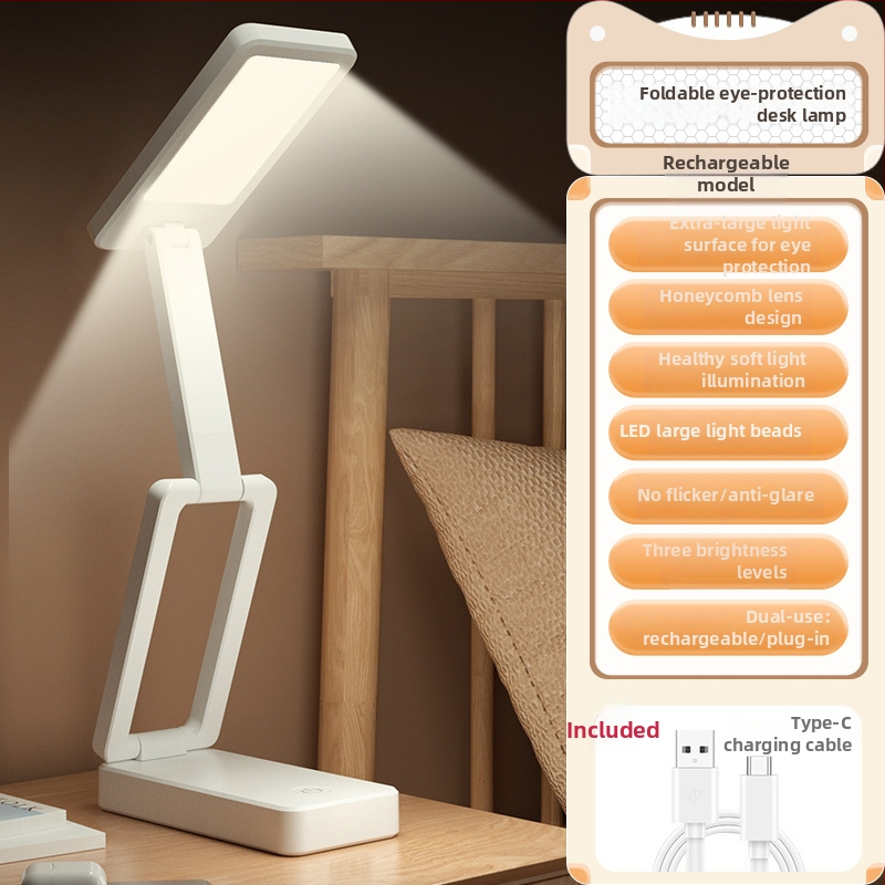 Lampa za stol za učenje s zaštitom vida, dodirni prekidač, ugrađena punjiva baterija, CRI ≥95, snaga 6–10W, napon ≤36V