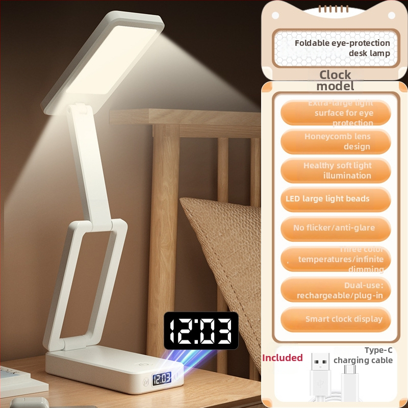 Lampa za stol za učenje s zaštitom vida, dodirni prekidač, ugrađena punjiva baterija, CRI ≥95, snaga 6–10W, napon ≤36V