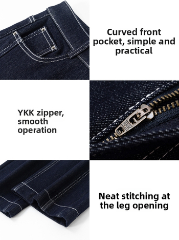 Ženske traperice s visokim strukom, fleece podstavljene, denim od pamuka i elastina, ravne nogavice, duljina 9/10, zimska 2025