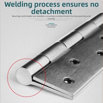 Rozsdamentes acélból készült zsanér faajtóhoz, egyszerű négyszögletes zsanér, kefés felület, csendes működés, nehéz terhelésű, modell Qb-755015, márka Qianbao hardware