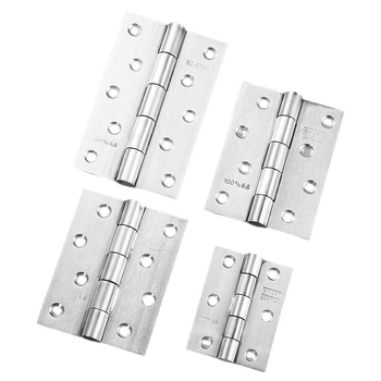 Rozsdamentes acélból készült zsanér faajtóhoz, egyszerű négyszögletes zsanér, kefés felület, csendes működés, nehéz terhelésű, modell Qb-755015, márka Qianbao hardware