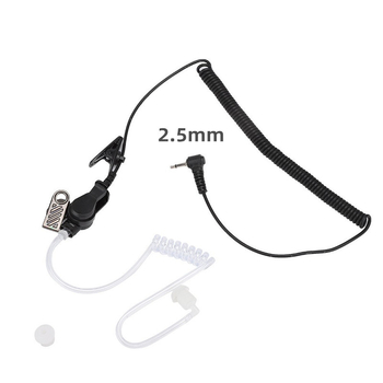 Radio slušalica 2.5 mm zakrivljena mono slušalica, kompatibilna s K-head interkom | domet 1.5–3 km | kabel 100 cm | protiv smetnji | bez baterija | Model: 2.5 Just Listen