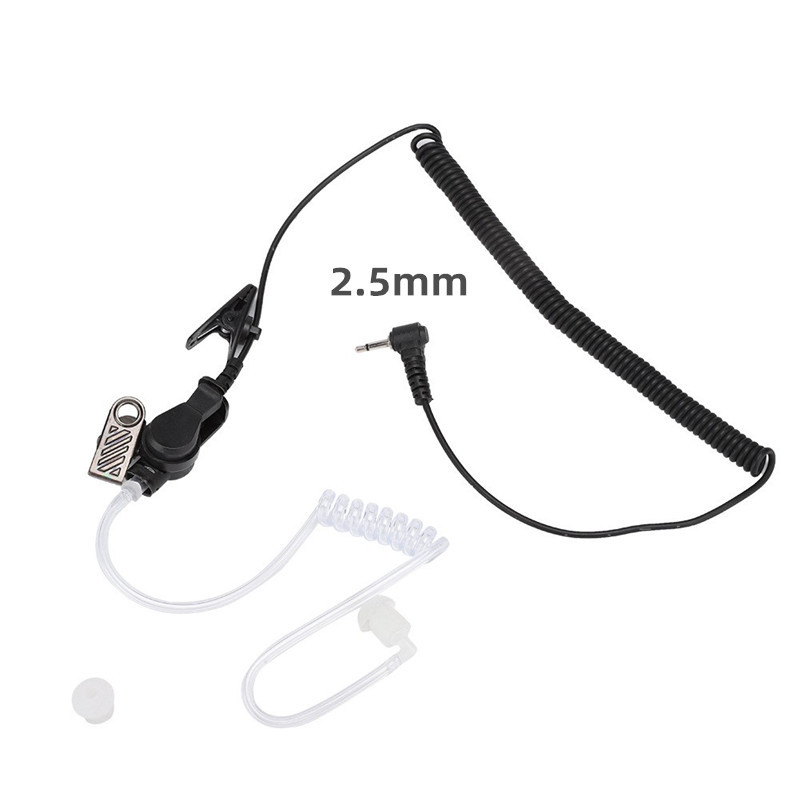 Radio slušalica 2.5 mm zakrivljena mono slušalica, kompatibilna s K-head interkom | domet 1.5–3 km | kabel 100 cm | protiv smetnji | bez baterija | Model: 2.5 Just Listen