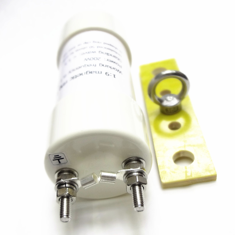 1:9 balun za kratkovalnu antenu, 200W, transformacija impedancije 50–450 Ω, duga linija visokog napona, vodootporno, domet 1,5–3 km