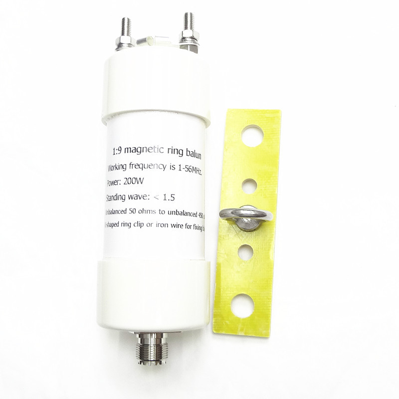 1:9 balun za kratkovalnu antenu, 200W, transformacija impedancije 50–450 Ω, duga linija visokog napona, vodootporno, domet 1,5–3 km