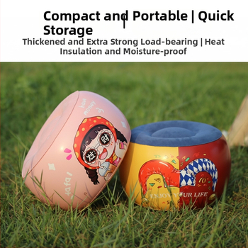 Anbeier Felfújható taburet - környezetbarát PVC, 25 cm vastagság, kerek, modern minimalist stílus, modell A5003B