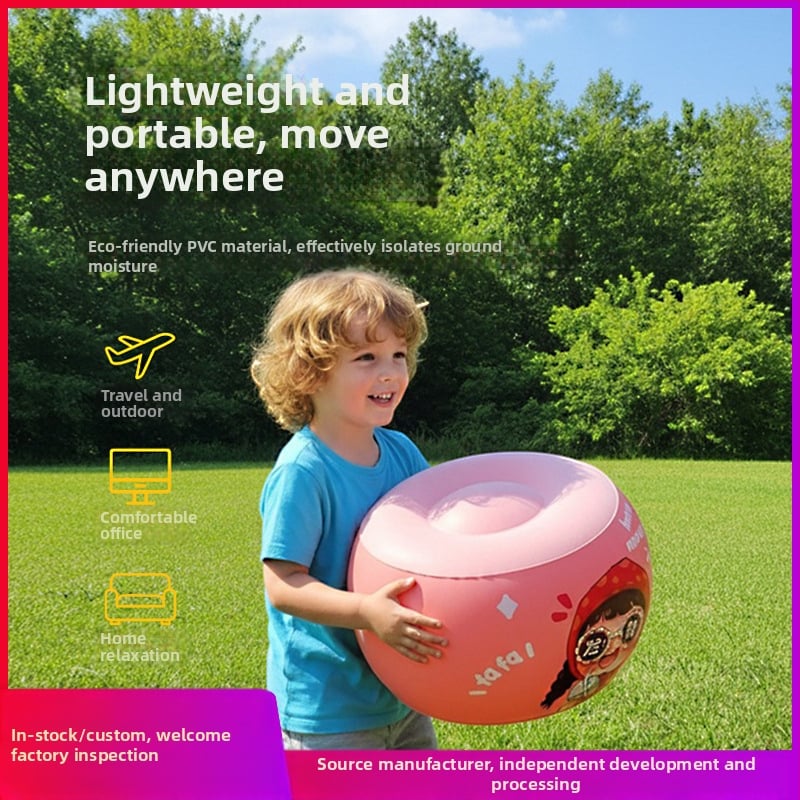 Anbeier Felfújható taburet - környezetbarát PVC, 25 cm vastagság, kerek, modern minimalist stílus, modell A5003B