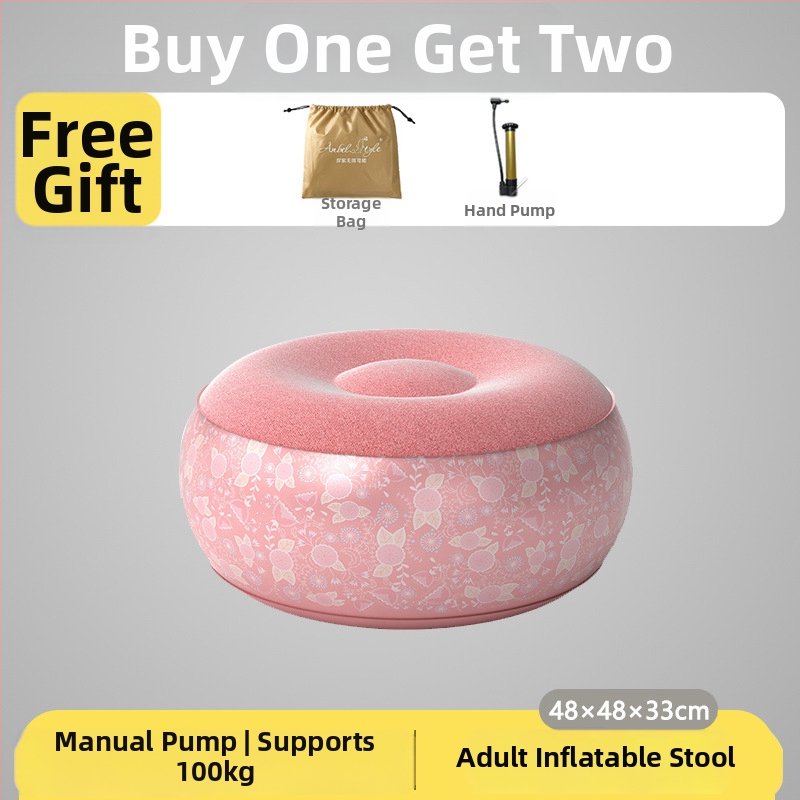 Anbeier Felfújható taburet - környezetbarát PVC, 25 cm vastagság, kerek, modern minimalist stílus, modell A5003B