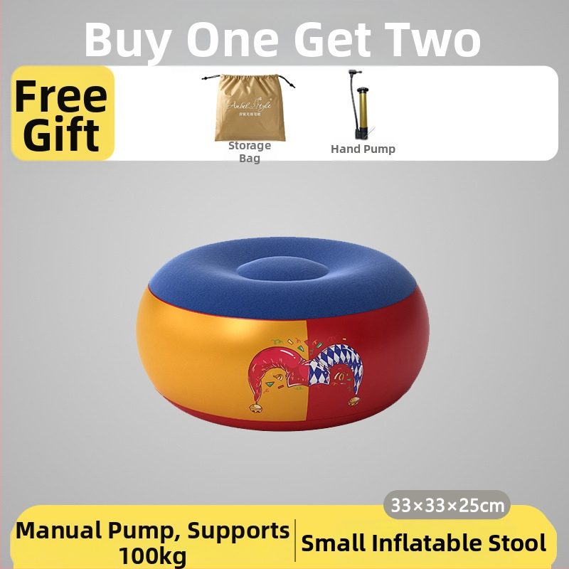 Anbeier Felfújható taburet - környezetbarát PVC, 25 cm vastagság, kerek, modern minimalist stílus, modell A5003B