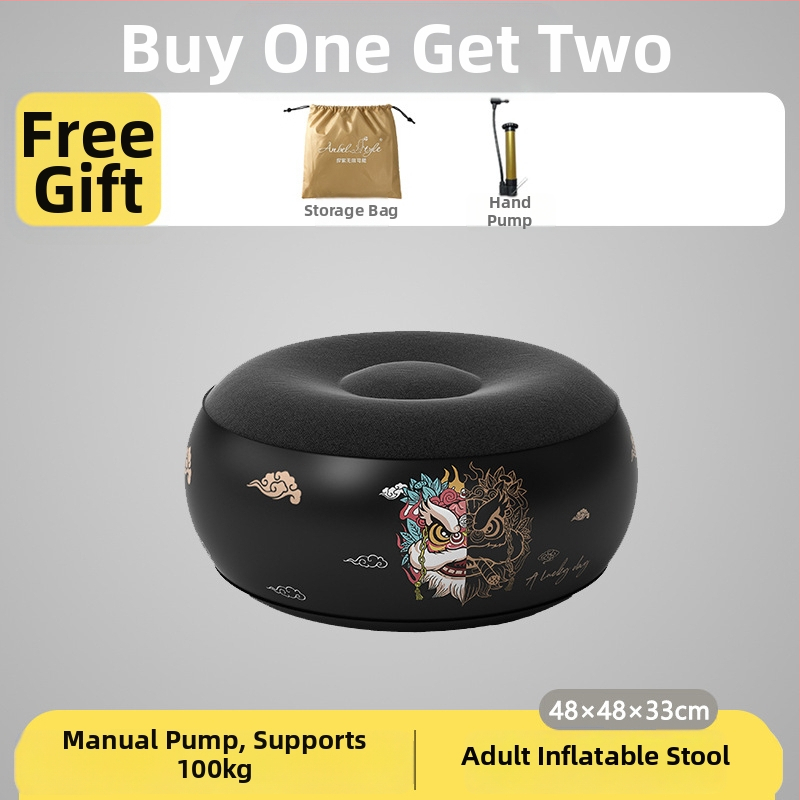 Anbeier Felfújható taburet - környezetbarát PVC, 25 cm vastagság, kerek, modern minimalist stílus, modell A5003B