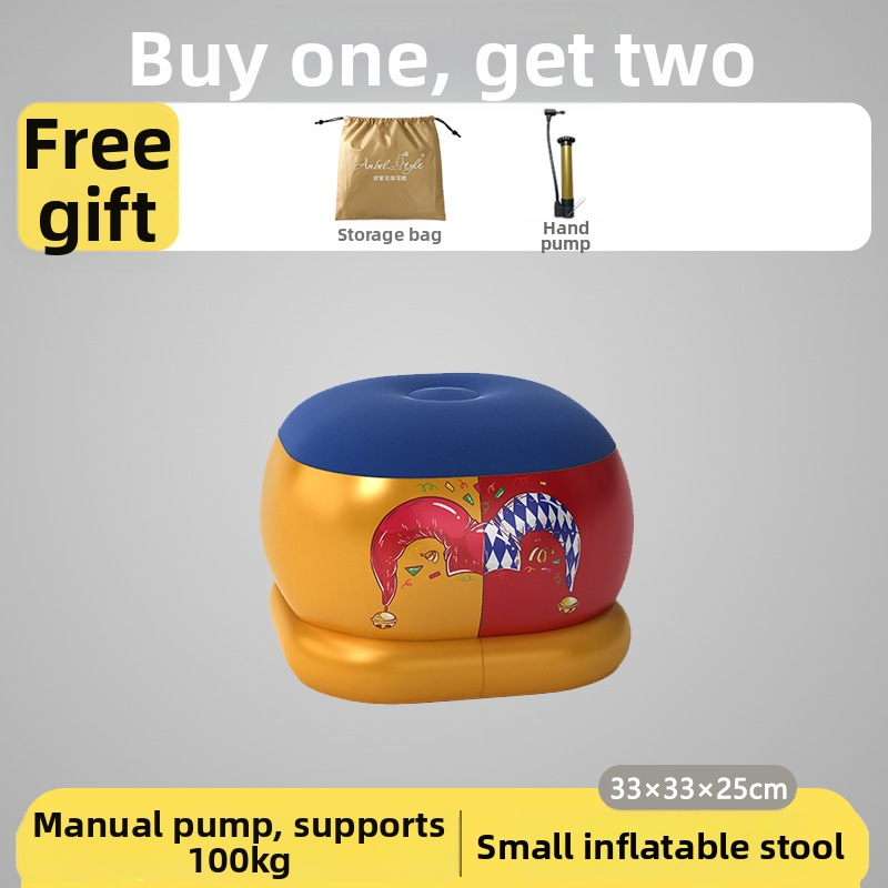 Anbeier Felfújható taburet - környezetbarát PVC, 25 cm vastagság, kerek, modern minimalist stílus, modell A5003B